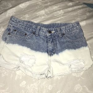 Bleach dipped shorts